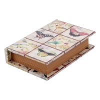 Partridges Pm&pp Wooden Retro Butterfly Book Storage Box, Small (FS0164)