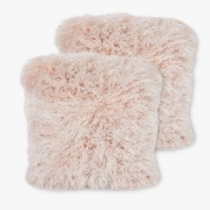Shaggy Cushion Pink - 2 Pack £17.98