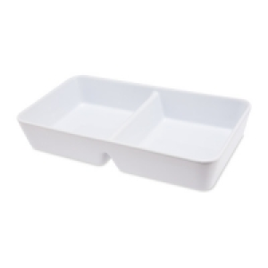 Rectangle White Divided Serving Dish