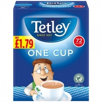 JTF  Tetley One Cup Teabags 72 Pack PMP