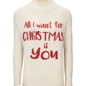 Ladies Cream Premium Xmas Jumper