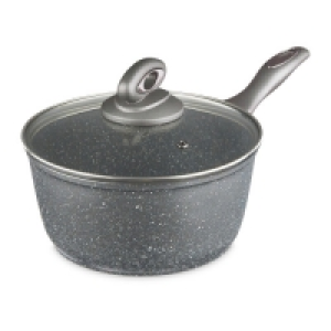 Grey 20cm Marble Effect Saucepan