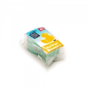 Independent Bathroom Sponge Scourer 2pk