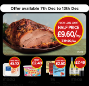 Budgens  DECEMBER WEEKLY DEALS: Pork Loin Joint, Belly Joint, Swizzel