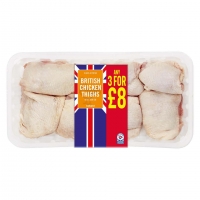 Iceland  Iceland Class A Fresh British Chicken Thighs with Skin on 1.