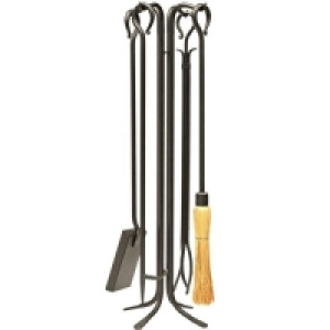 Manor Extra Large 5 Piece Companion Set Black - Vintage - He £120.00