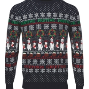 Avenue Mens Navy Christmas Jumper