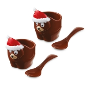 Aldi  Bear Egg Cup & Spoon Set