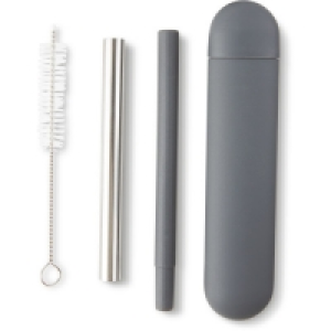 Grey Reusable Straw To Go