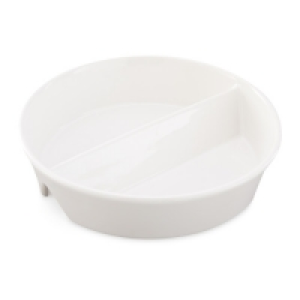 Aldi  Round White Divided Serving Dish