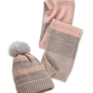 Aldi  Ladies Stripe Hat & Scarf Set