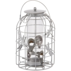 Aldi  Light Grey Seed Lantern Bird Feeder