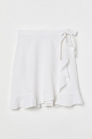 Linen-blend wrap skirt £13.00