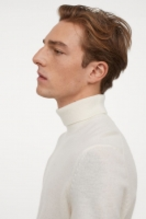 Merino wool polo-neck jumper £15.00