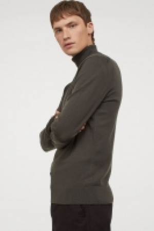 Merino wool polo-neck jumper £20.00