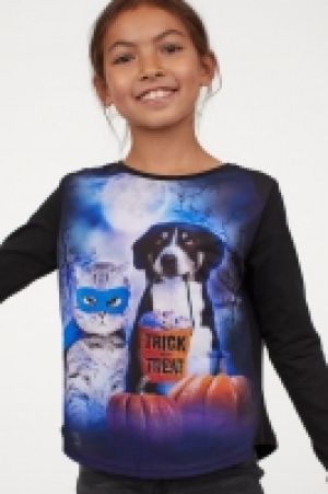 Printed jersey top £3.00