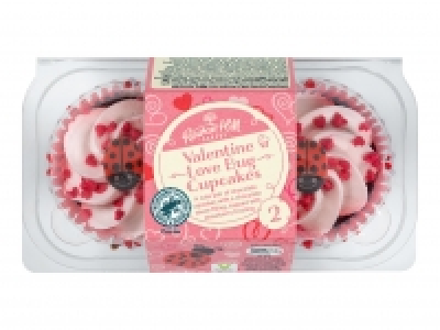 Rowan Hill Bakery Valentine Love Bug Cupcakes £1.49