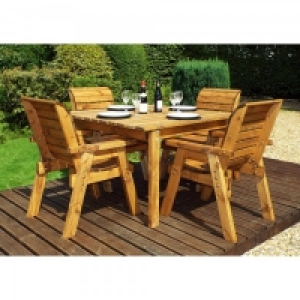 Charles Taylor Four Seater Square Table Set Grey