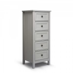 Thoresby Grey 5 Drawer Tall Chest