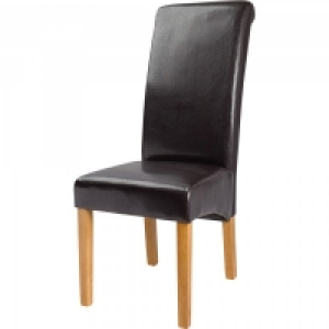 London Faux Leather Dining Chairs Brown Set of 2