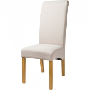 London Linen Dining Chairs Cream Set of 2