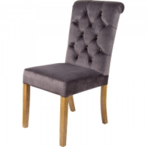 Sienna Velvet Dining Chairs Grey Set of 2
