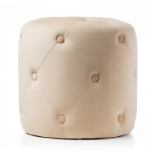 Sienna Velvet Pouffe Mink