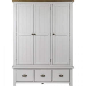 Hampshire Solid Wood 3 Door 3 Drawer Wardrobe