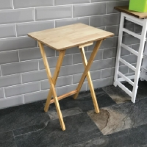 Home Vida Folding Snack Table Natural