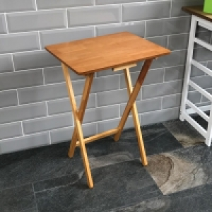 Home Vida Folding Snack Table Antique Pine