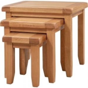 Chatsworth Oak Nest of 3 Tables
