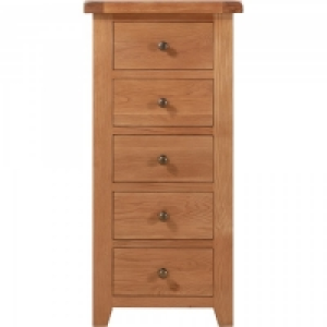Chatsworth Oak 5 Drawer Tall Chest of Drawers