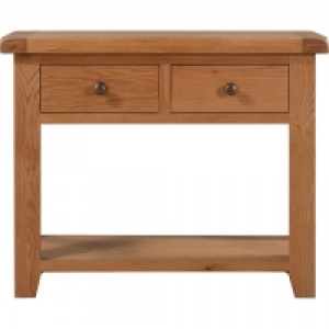 Chatsworth Oak Console Table 2 Drawer