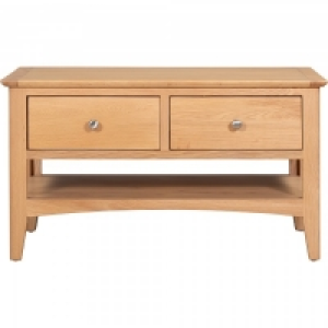 Eva Oak Coffee Table with 2 Drawers