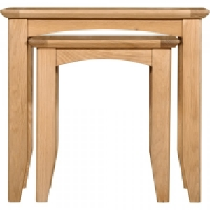 Eva Oak Nest of 2 Tables