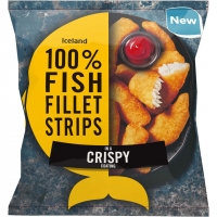 Iceland  Iceland 100% Fish Fillet Strips In A Crispy Coating 450g