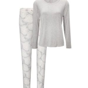 Avenue Grey/White Ladies Pyjamas