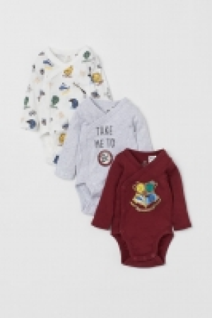 3-pack wrapover bodysuits £9.00