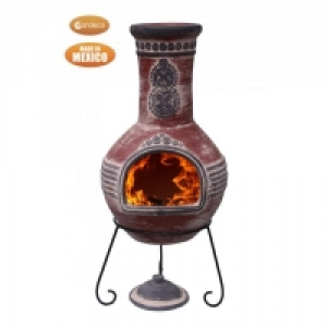 Gardeco Azteca XL Mexican Chimenea Red & Grey