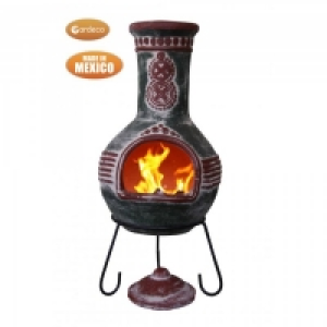 Gardeco Azteca XL Mexican Chimenea Green & Red