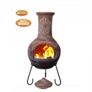 Gardeco Sol XL Mexican Chimenea Natural Clay