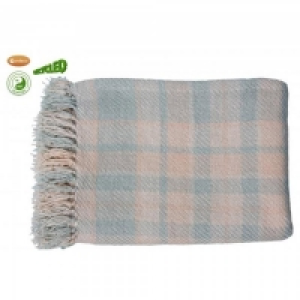 Gardeco Tartan PET Throw Pastel Pink 130cm x 180cm