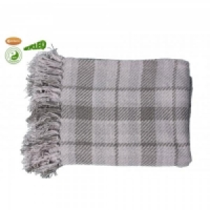 JTF  Gardeco Tartan Pet Throw Grey 130cm x 180cm