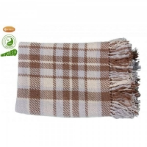 Gardeco Tartan Pet Throw Beige 130cm x 180cm