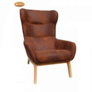 Gardeco Estancia Armchair & Wooden Legs Brown Cow