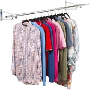 Chrome Plated Wall Mount Clothes Rail 4ft