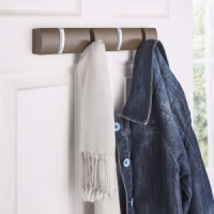 Chrome Wall Mount 4 Hook Coat Rack £13.49