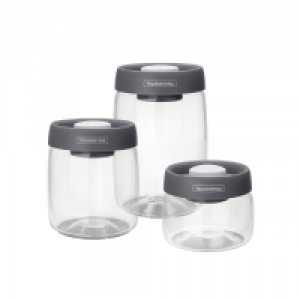 Tramontina Glass Container with Vacuum Lids 3Pc
