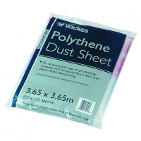 Wickes  Wickes Polythene Dust Sheets - 3.65 x 3.65m - Pack of 10