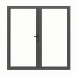 JCI Aluminium French Door Grey Inwards Opening 2090 x 1790mm &pound;2,200.00